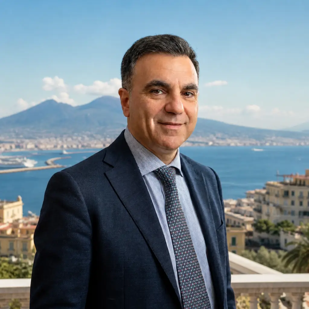 Avvocato Salvatore D'Ettore nel suo studio legale a Napoli